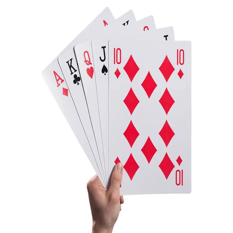 Super Jumbo Poker Cartas de Jogo, Grandes Dimensões, 4x Maior, Viagem, Carnaval, Casamento, Birthday Party Favors