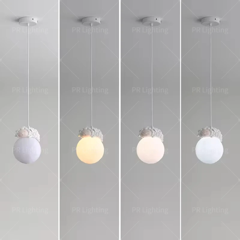 Creative Children Cartoon Animals Pendant Lamps LED Modern Hanging Light for Baby Room Kids Bedroom Bedside Home Decor Lighting