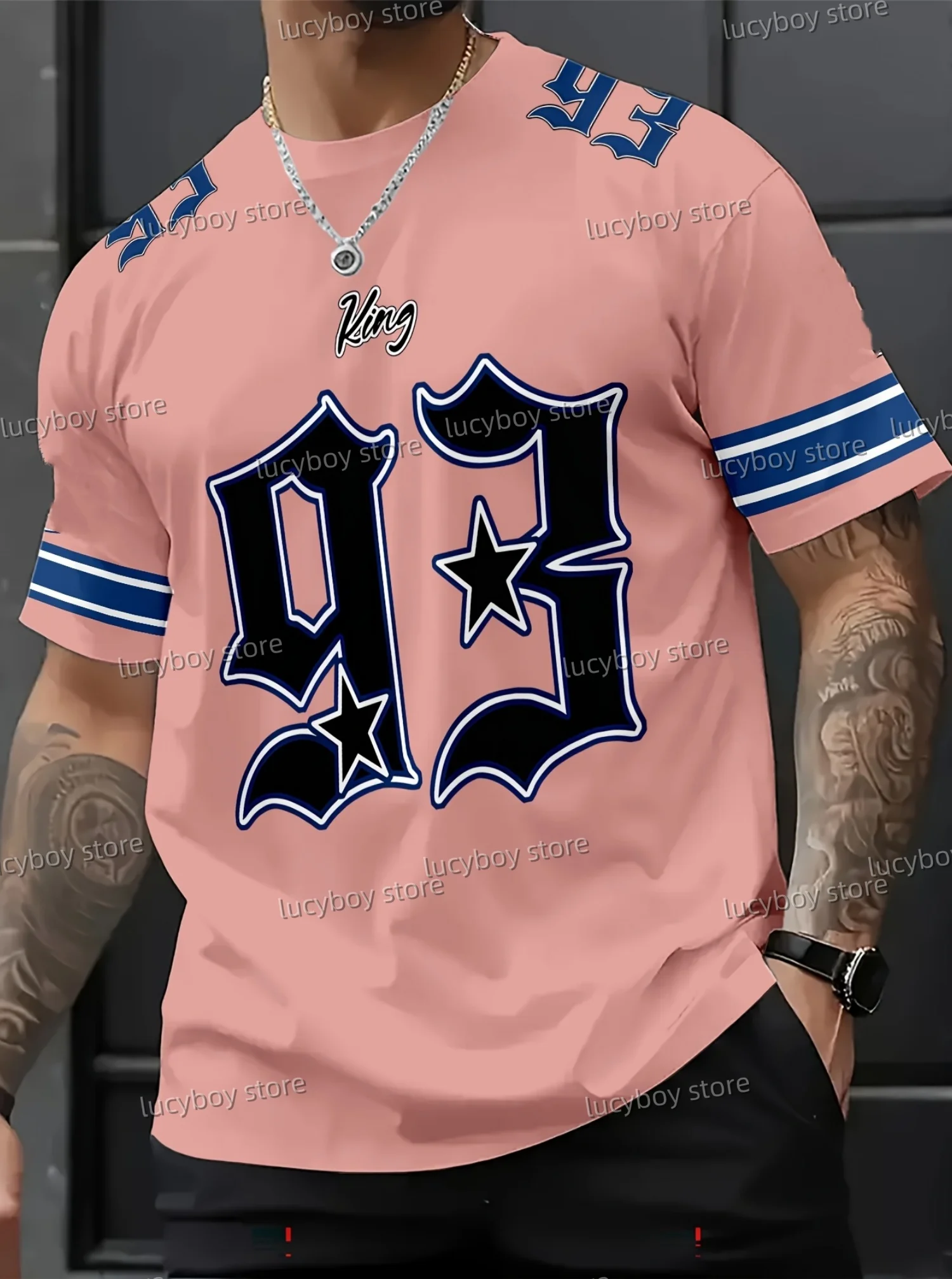 

Summer No.93 Print Men T-Shirt O-Neck Short Sleeves Lightweight Jersey T-Shirt plus size sport daily Tees Men Clothes