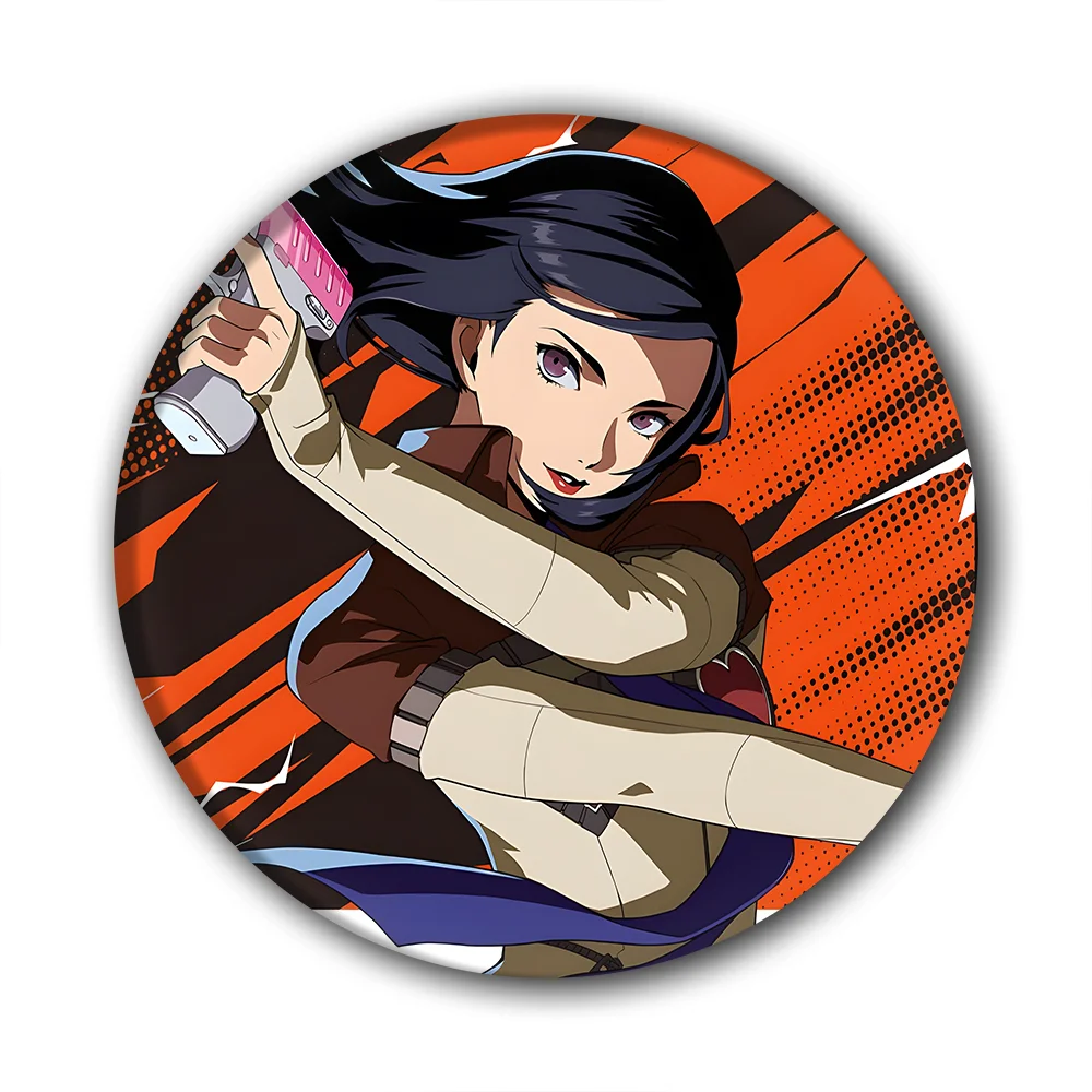 Interesting Pattern Badge Brooch, Hot 1Pc Persona 3 Game Brooches P3/5 Shin Takeba Megami Yuuki Tensei Makoto Yukari Cosplay Bad