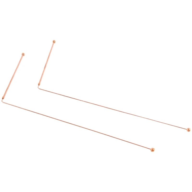Varillas de radiestesia de cobre de 2 piezas, varillas de adivinación, energía, agua, hechicera, cobre puro 99.9%