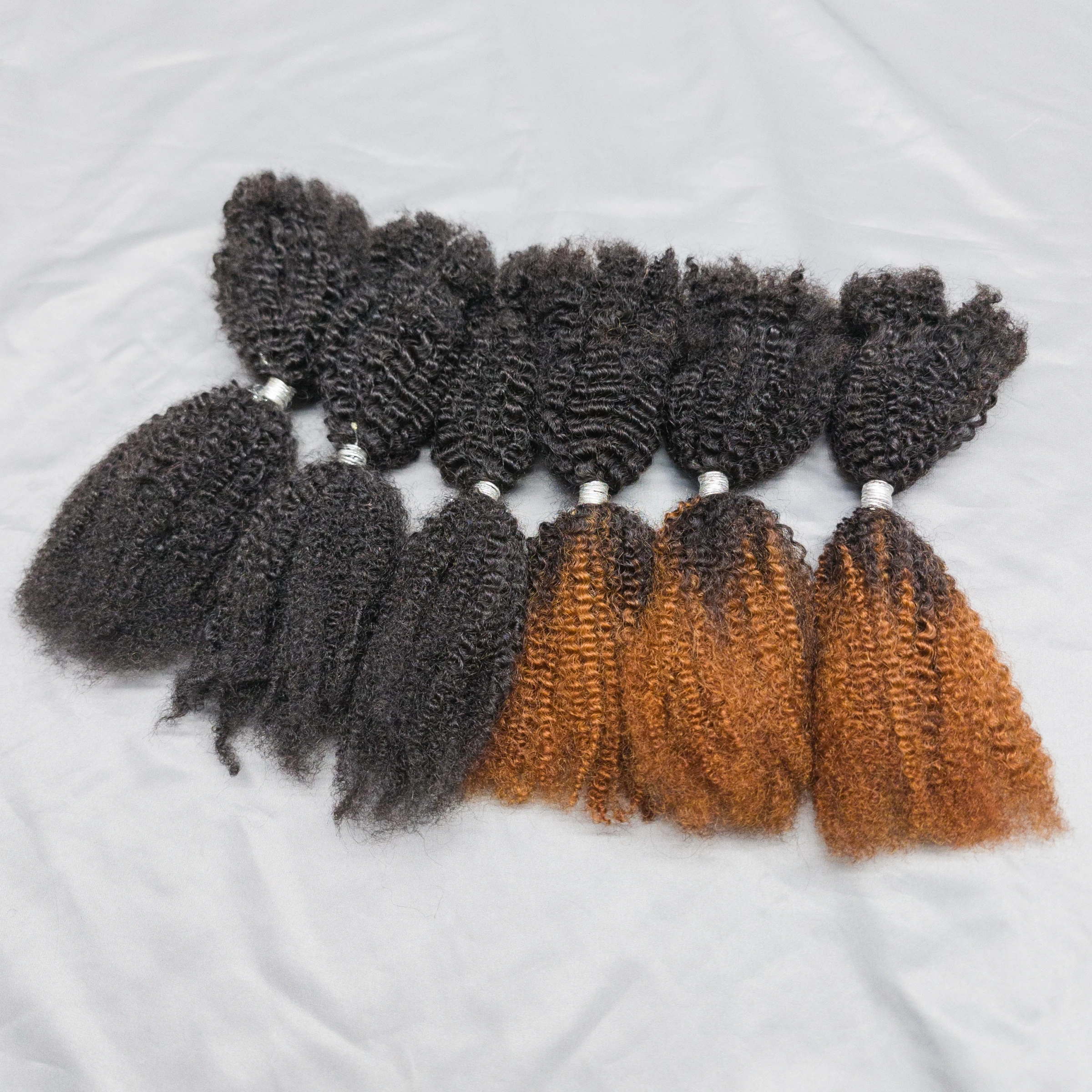 

4C Afro Kinky Curly Bulk Extension Braid Raw Virgin Hair Unprocessed Bulk No Weft 100% Human Hair Bundles for Locs Braids 16Inch