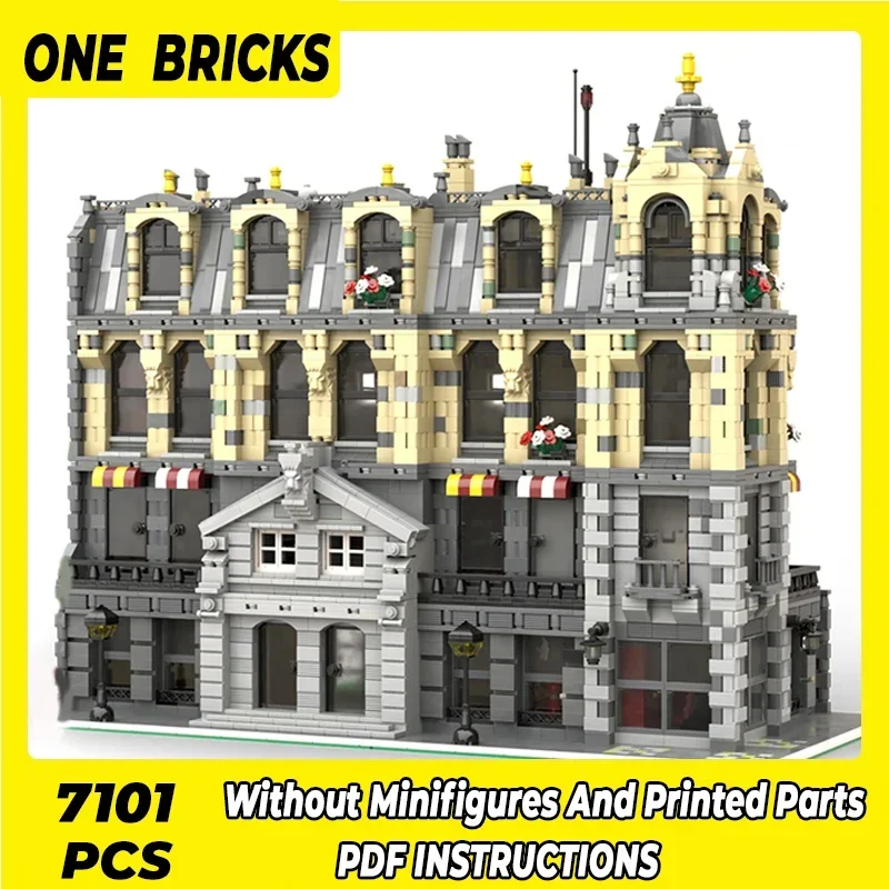 Moc Building Blocks Modular Street View Luxury City Hall Technical Bricks DIY Assembly Construction Toys For Childr Holiday Gift