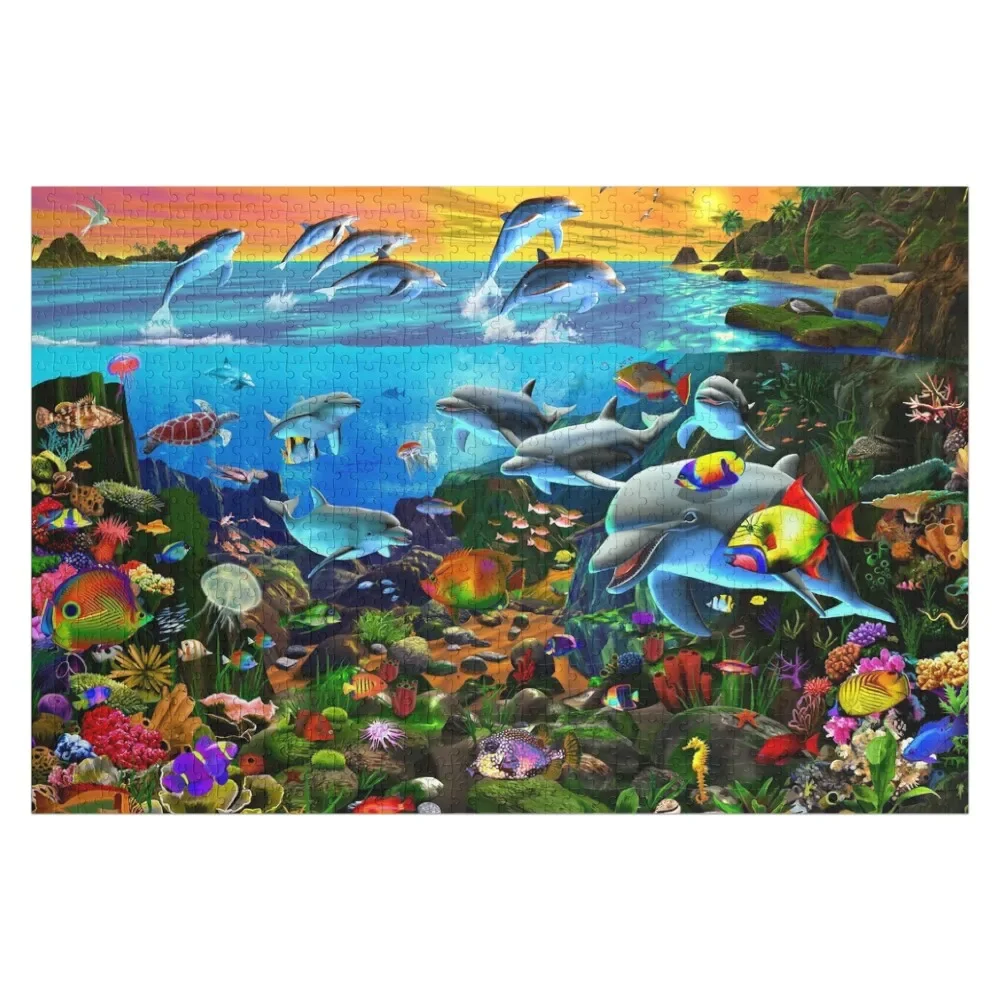 Tropical Island Waters Jigsaw Puzzle Personalized Gifts Animal Puzzle