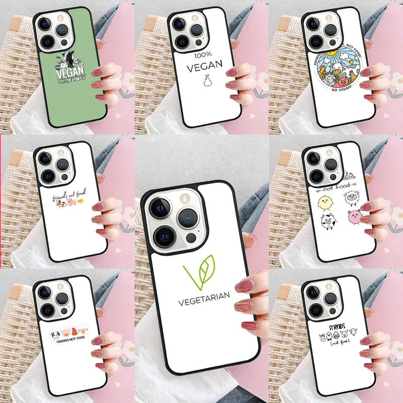 Vegan Friends Not Food Phone Case Cover for iPhone 16 Promax 15 Pro 13 14 Plus 11 12 Mini XR XS MAX Coque