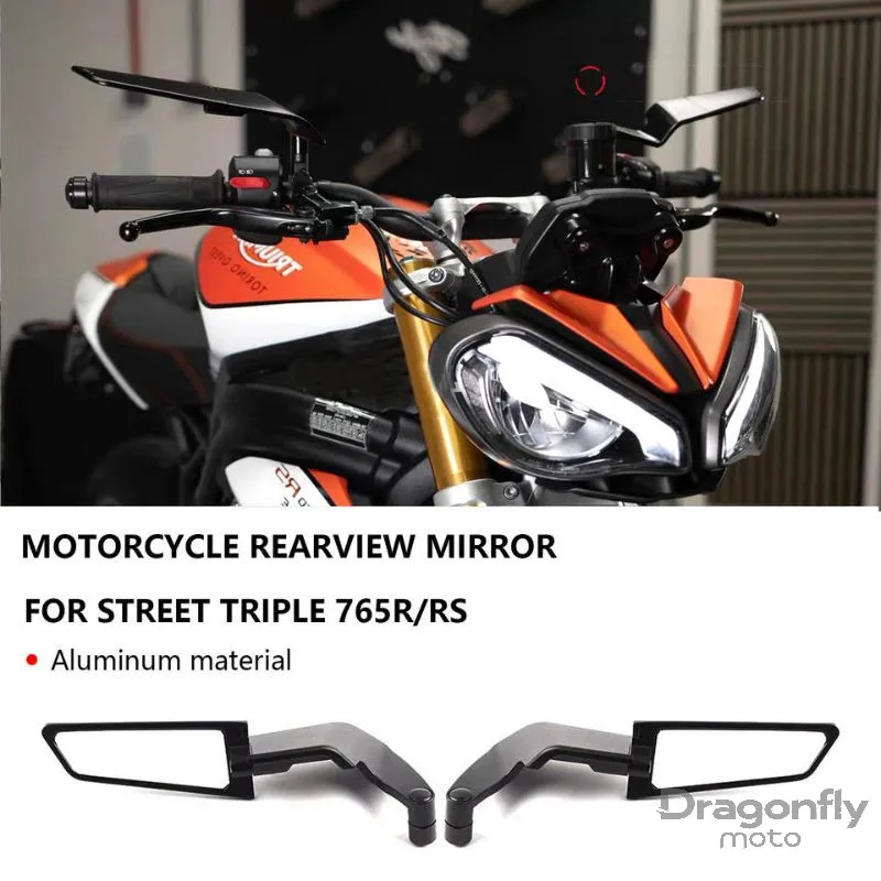 Per Street Triple 765 R 765 RS 2023-2025 Nuovo Specchietto retrovisore Moto Specchio invisibile regolabile Specchietto retrovisore laterale rotante