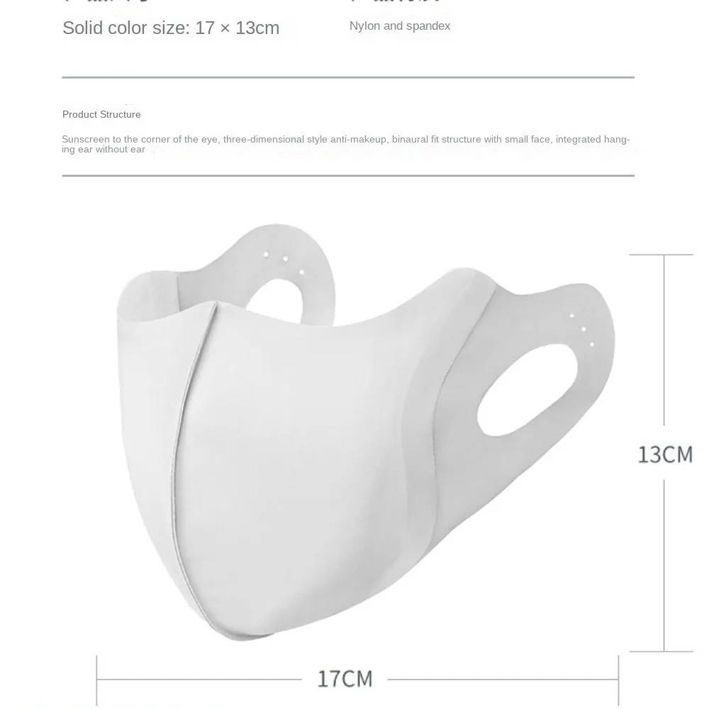 Vendita calda maschera di seta di ghiaccio traspirante maschera facciale anti-uv senza tracce sciarpa di copertura del viso ultrasottile cellulare sport all'aria aperta