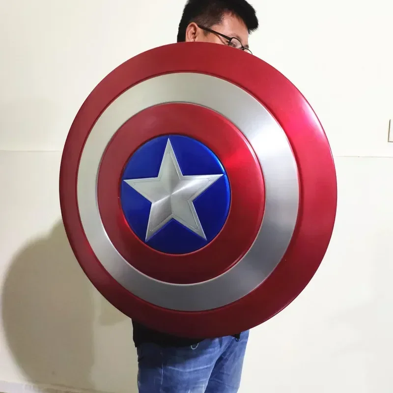 High quality 1:1 Scale 60cm full metal Captain America Shield Perfect Version Unpainted/Painted prop cosplay Costume party gift