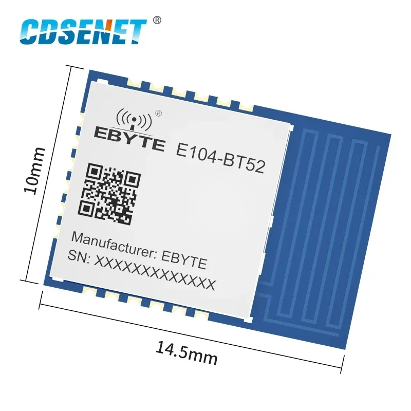 DA14531 BLE5.0 2.4GHz ISM Bluetooth to UART Module Low Power CDSENET E104-BT52 for Wireless Transceiver IoT Data Transmission