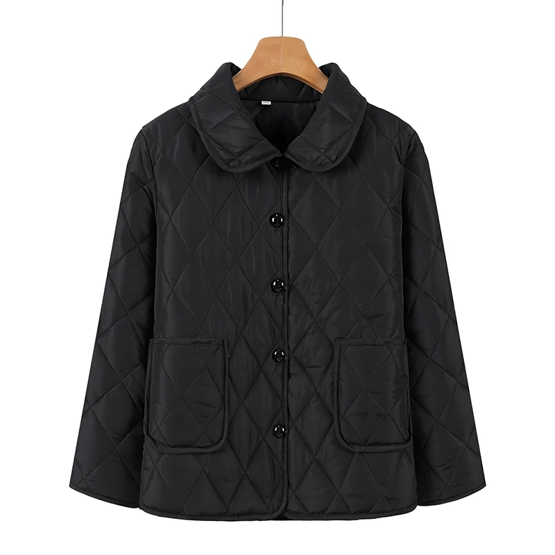 بلون حجم كبير التماس سترة قطن الخريف الشتاء الكلاسيكية 2025 الملابس النسائية سستة رياضية دافئة بأكمام طويلة الدافئة #3