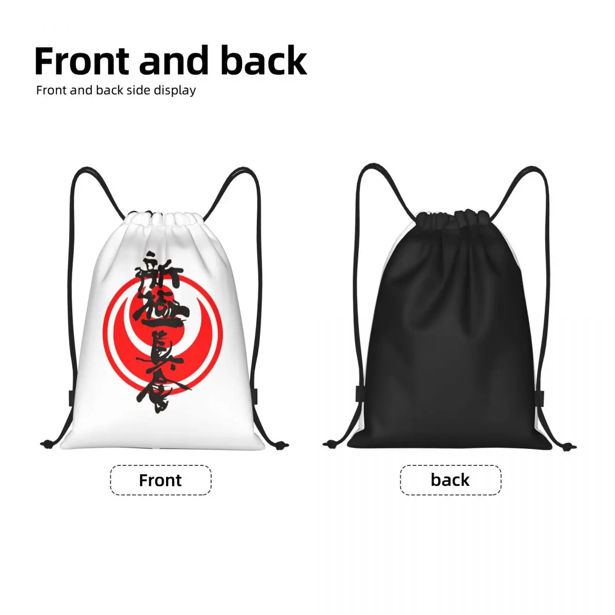 Custom Kyokushi Karate Drawstring Backpack Sports Gym Bag for Women Men Martial Arts Shopping Sackpack