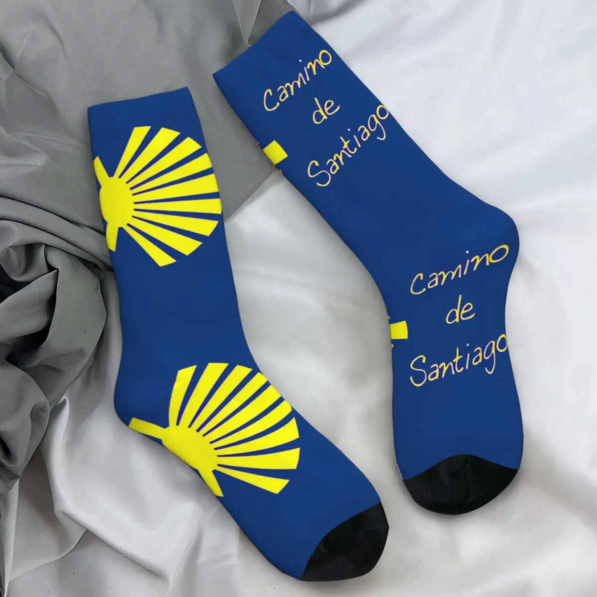 Caminho De Santiago Socks جوارب غير رسمية للرجال جوارب تزلج ناعمة قابلة للتنفس نمط الربيع جوارب مضادة للانزلاق