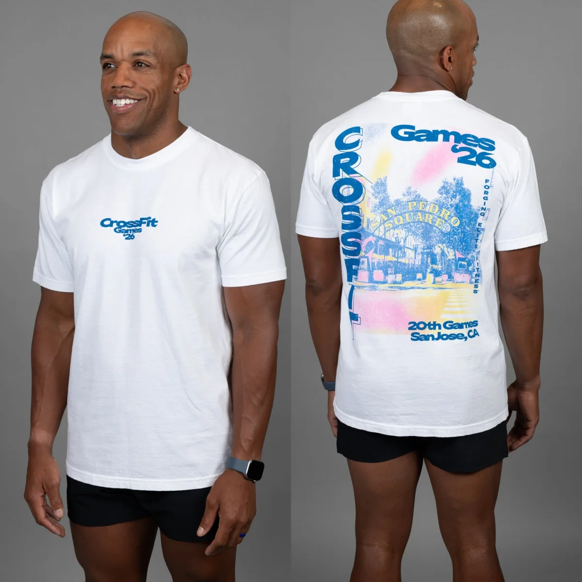 Games '26 San Jose Neon City Tee GYM Graphic Cotton Tee Printing High-end Luxury Unisex Style Both of Men and Women