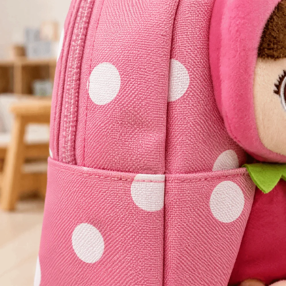 Canvas Backpack Casual - Soft Polka Dot Children Backpack Multiple