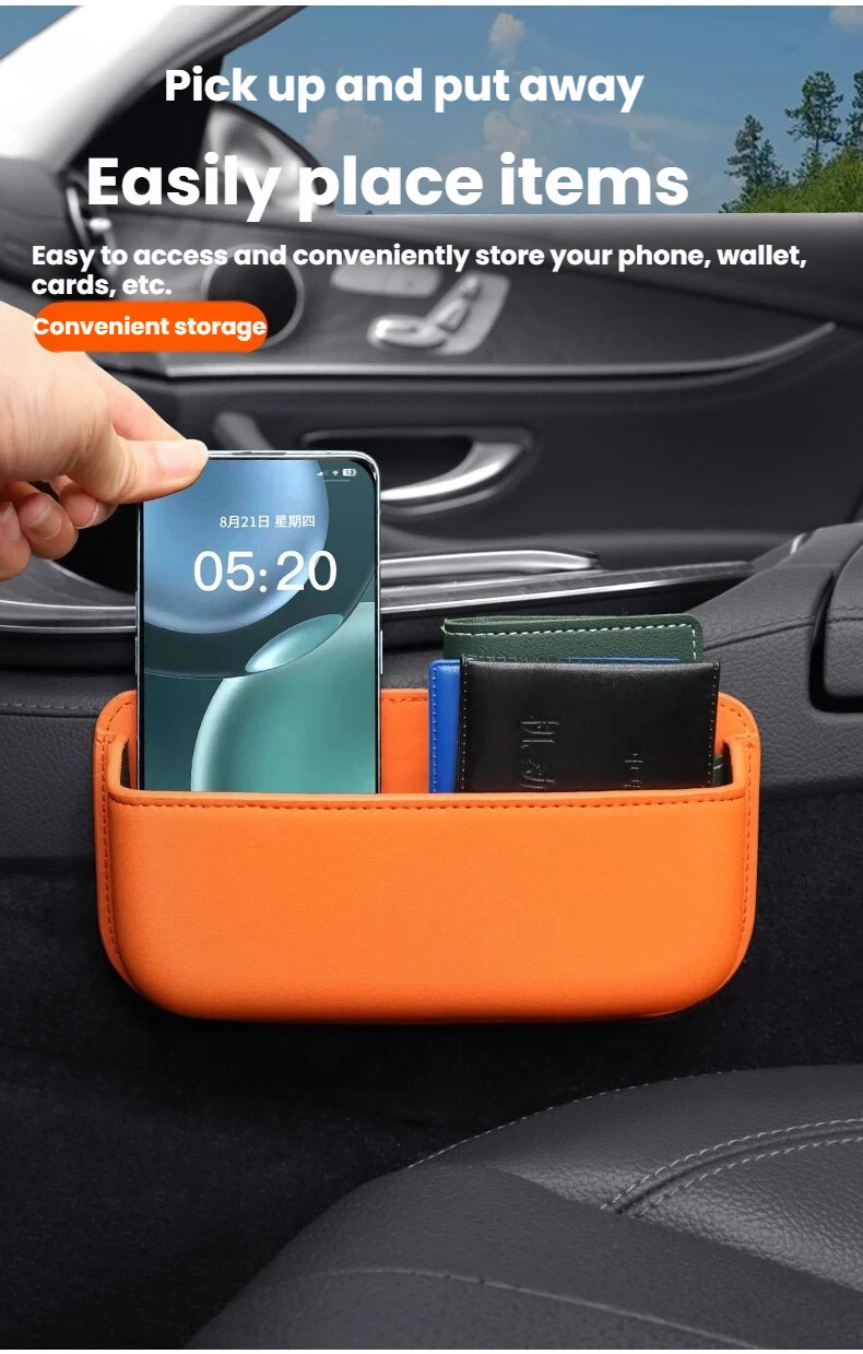 Auto-Organizer-Netztasche, beliebig platzierbar, Auto-Aufbewahrungstasche, Organizer-Tasche für die Rückseite des Sitzes und die Seitentür, Aufbewahrungsbox zum Ordnen von Telefon und Schlüssel – Detail 6