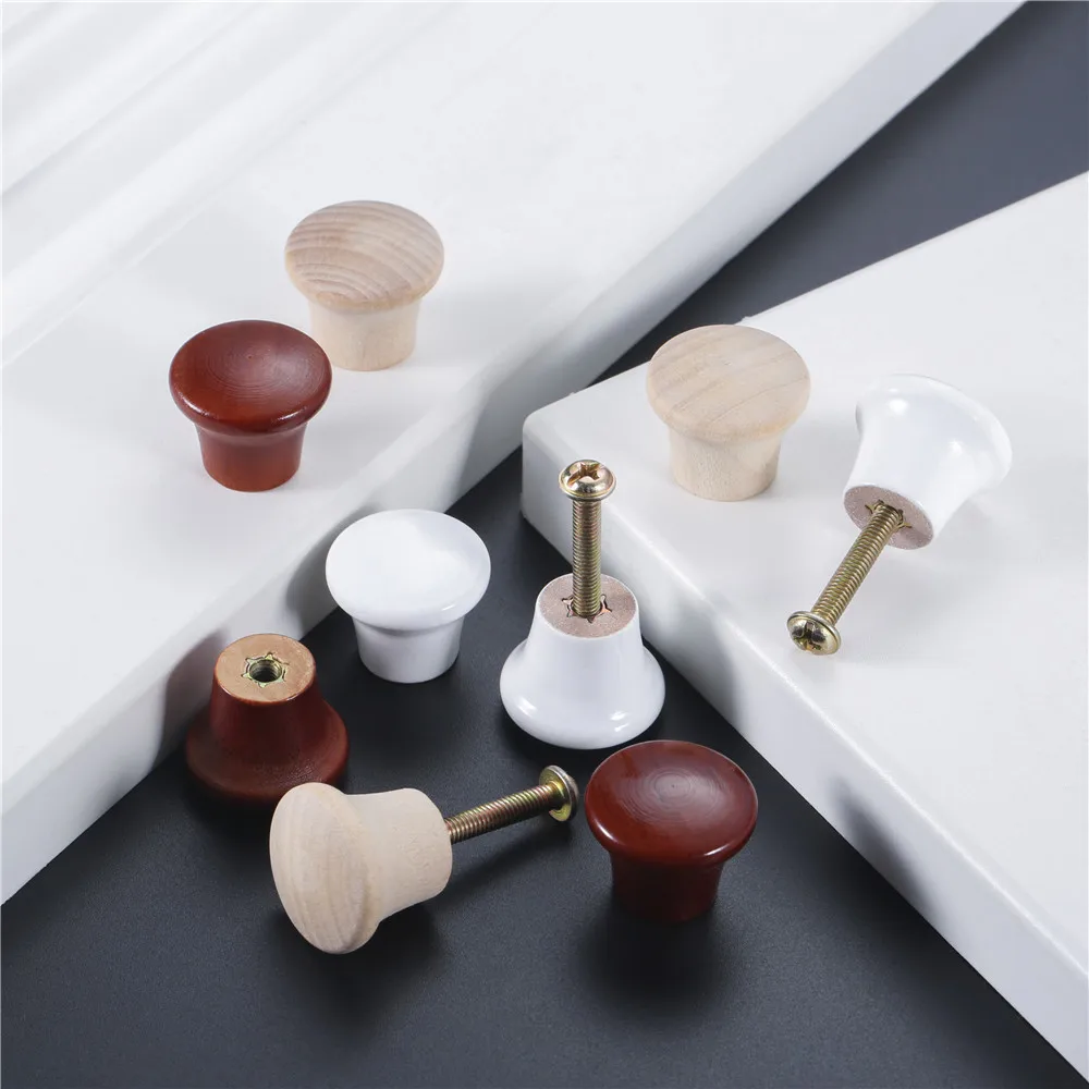 10pcs Mini Wood Knobs w/screw 23*20mm 0.91