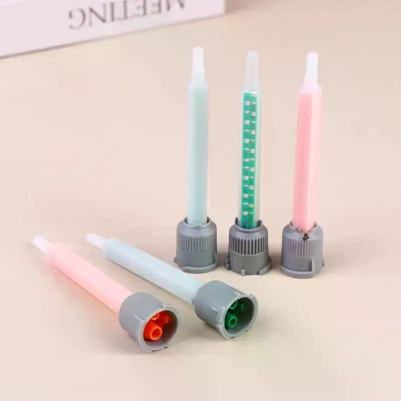 10PCS Epoxy Mixing Nozzles 1:1 Ratio Static Mixer Tube for AB Glue Adhesive Dispenser Liquid Mixing Tool