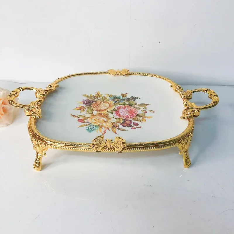 DSA ceramic basket fruit plate fashion decoration waist square ceramic fruit plate wholesale