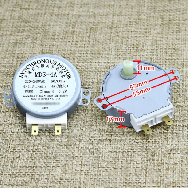 MDS-4A 220V Microwave Oven Parts Turntable Synchronous Motor Core Coupling Clutch Pole-type Permanent Magnet