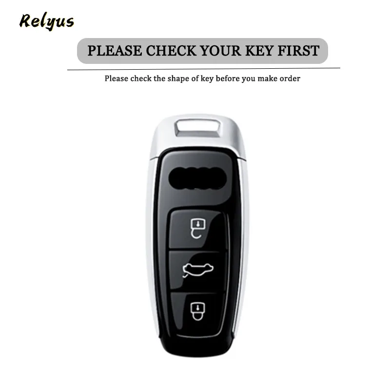 Fashion TPU Car Remote Key Case Cover Shell Fob for Audi A3 A4 B9 A6 A7 4K A8 C8 E-tron Q5 Q8 D5 SQ8 Protector Keychain