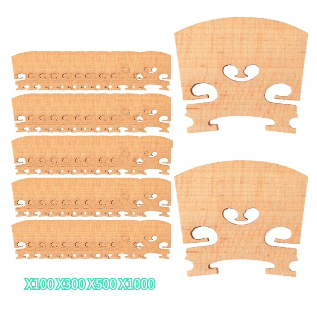 

Violin Bridges Bulk Pack 100-1000PCS Maple Wood Normal Bridges for Fiddle Wholesale 4/4-1/8 SIZE
