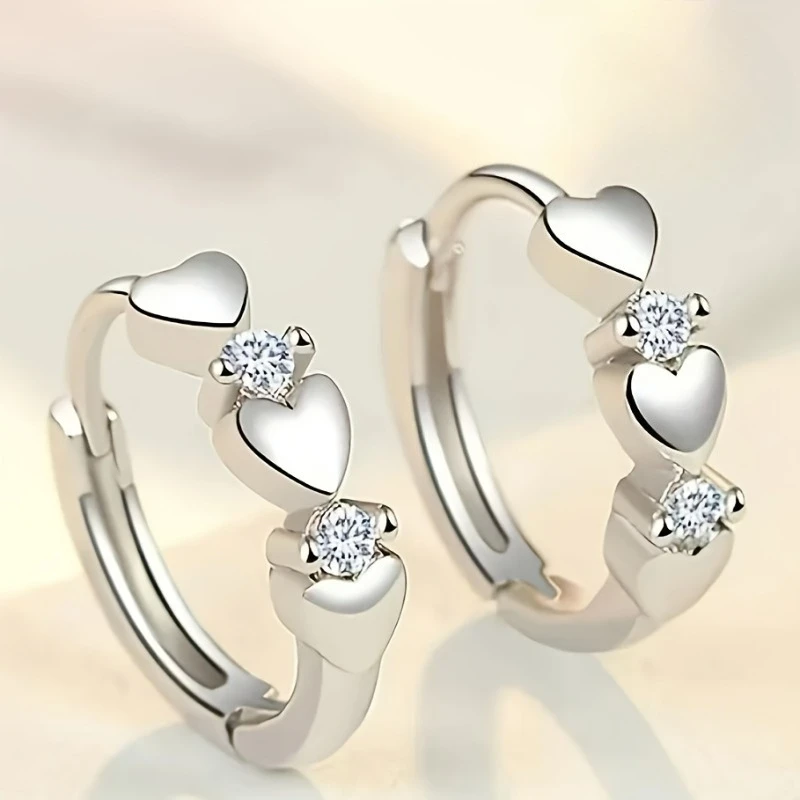 Stylish Minimalist Heart-shaped Earrings An Elegant Bohemian Style Perfect Women Wear Daily Vacation Dates Valentine’s Day Gift