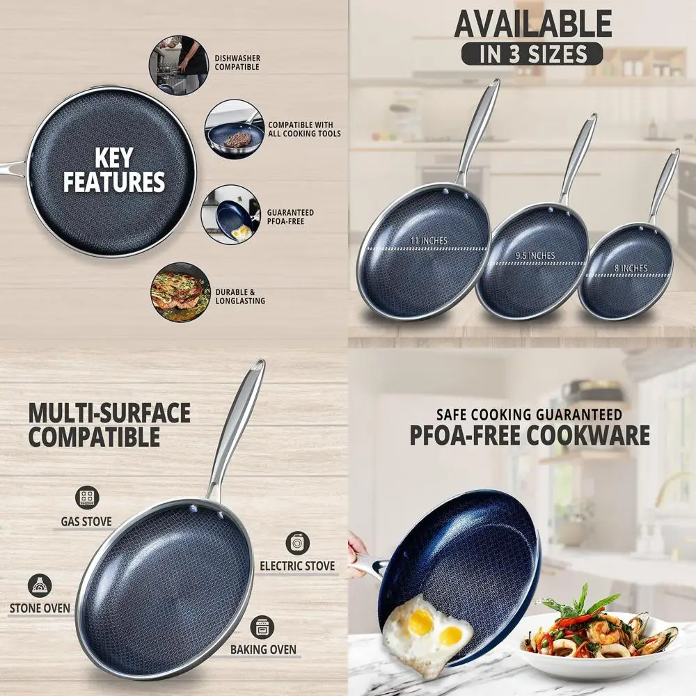 

Необходимо для ежедневного приготовления пищи: 11-дюймовая сковорода с антипригарным покрытием для легкого выпуска и очистки пищевых продуктов