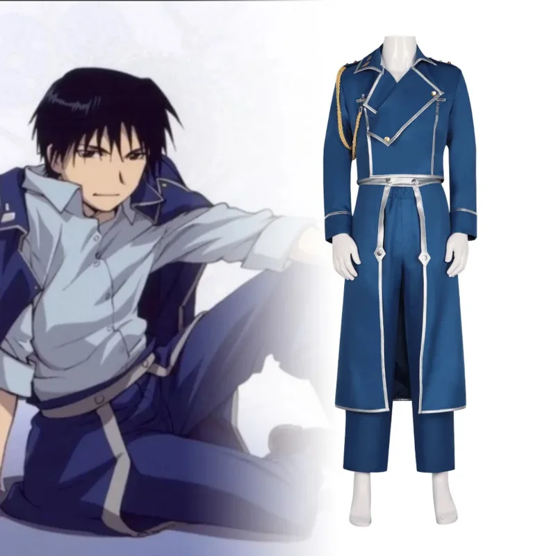 

2025 New Fullmetal Alchemist Costume Colonel Roy Mustang Jacket Military Uniform Cosplay Lieutenant Riza Hawkeye Hal ★★★