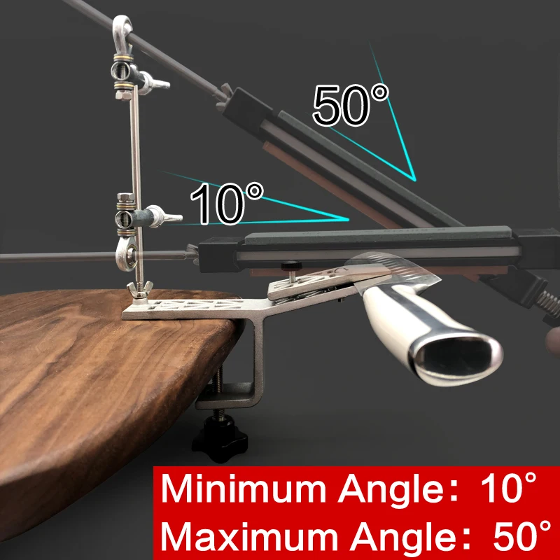 Sharpening System with 4 Diamond Stone Angle Guide, Sharp Apex Edge Kitchen Bar, Double-sided Fixed Angle, Knife Sharpener