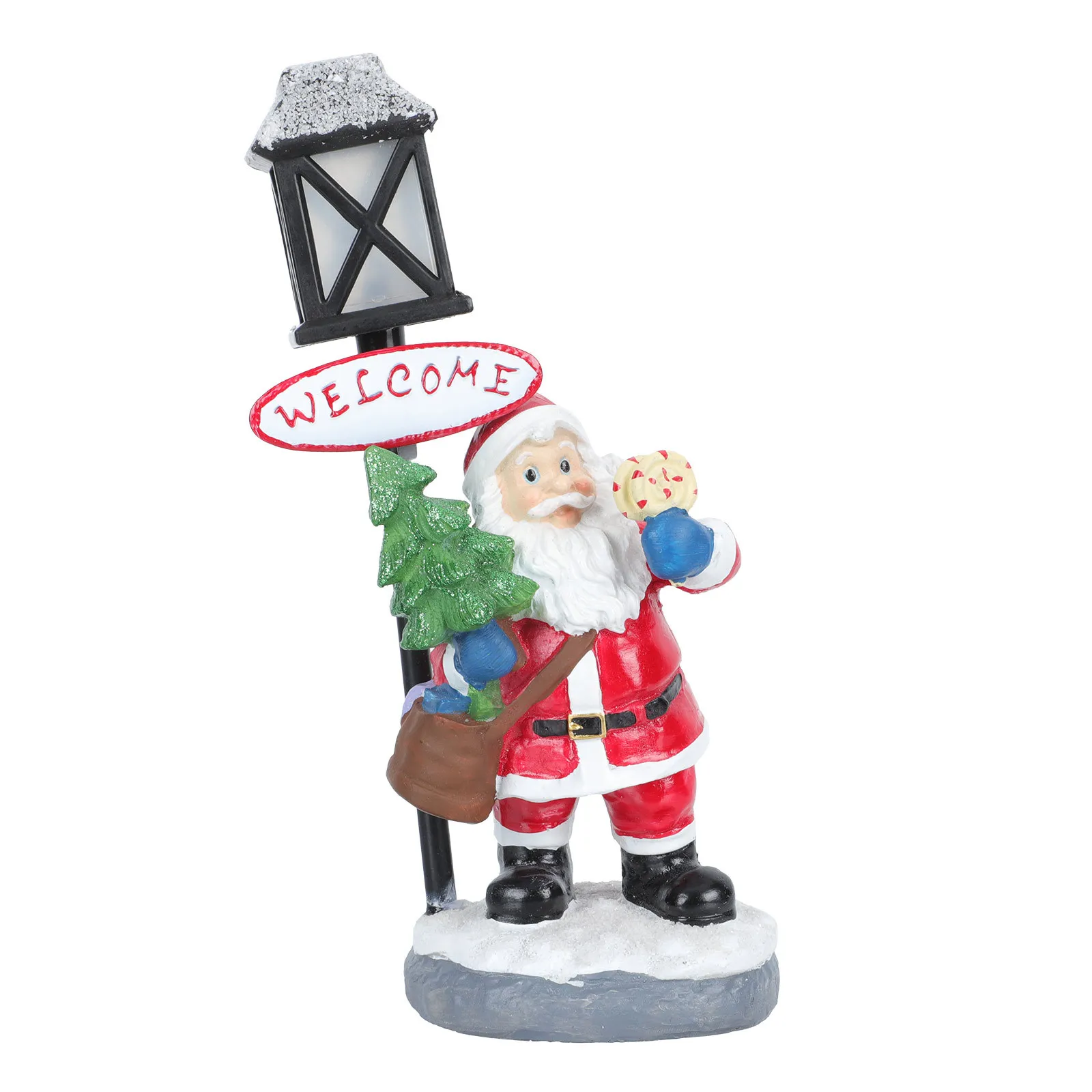 1 قطعة عيد الميلاد سانتا كلوز ضوء الليل الإبداعية الراتنج الفن عيد الميلاد منضدية الديكور مضيئة مهرجان زخرفة عيد الميلاد الحرف