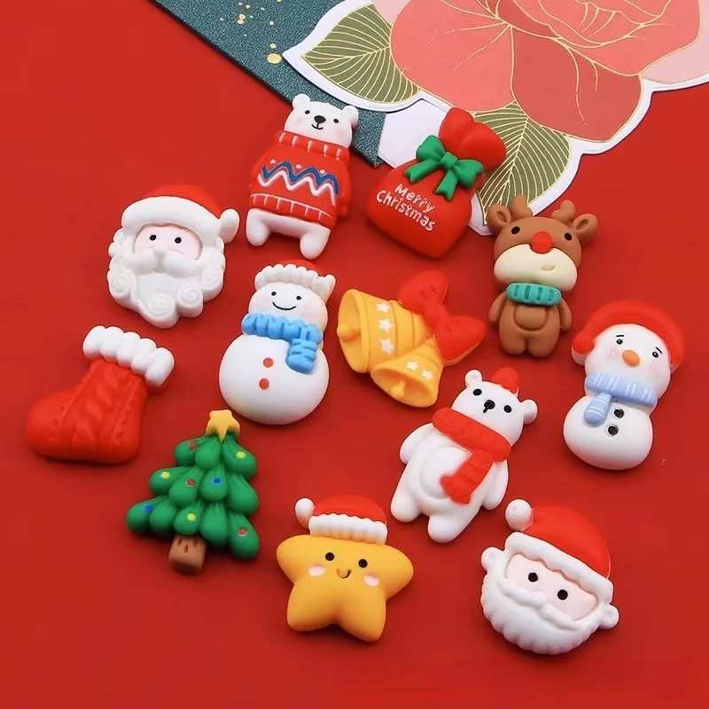 New Red Christmas Series Cartoon Shoe Accessories For Clogs Sandals  Bracelet Wristband Themed Parties and Gatherings Decoration