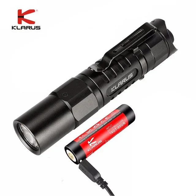 Klarus XT1A LED Flashlight CREE XP-L HD V6 1000 lumens Tactical Flashlight Compact Handheld Torch with 14500 battery