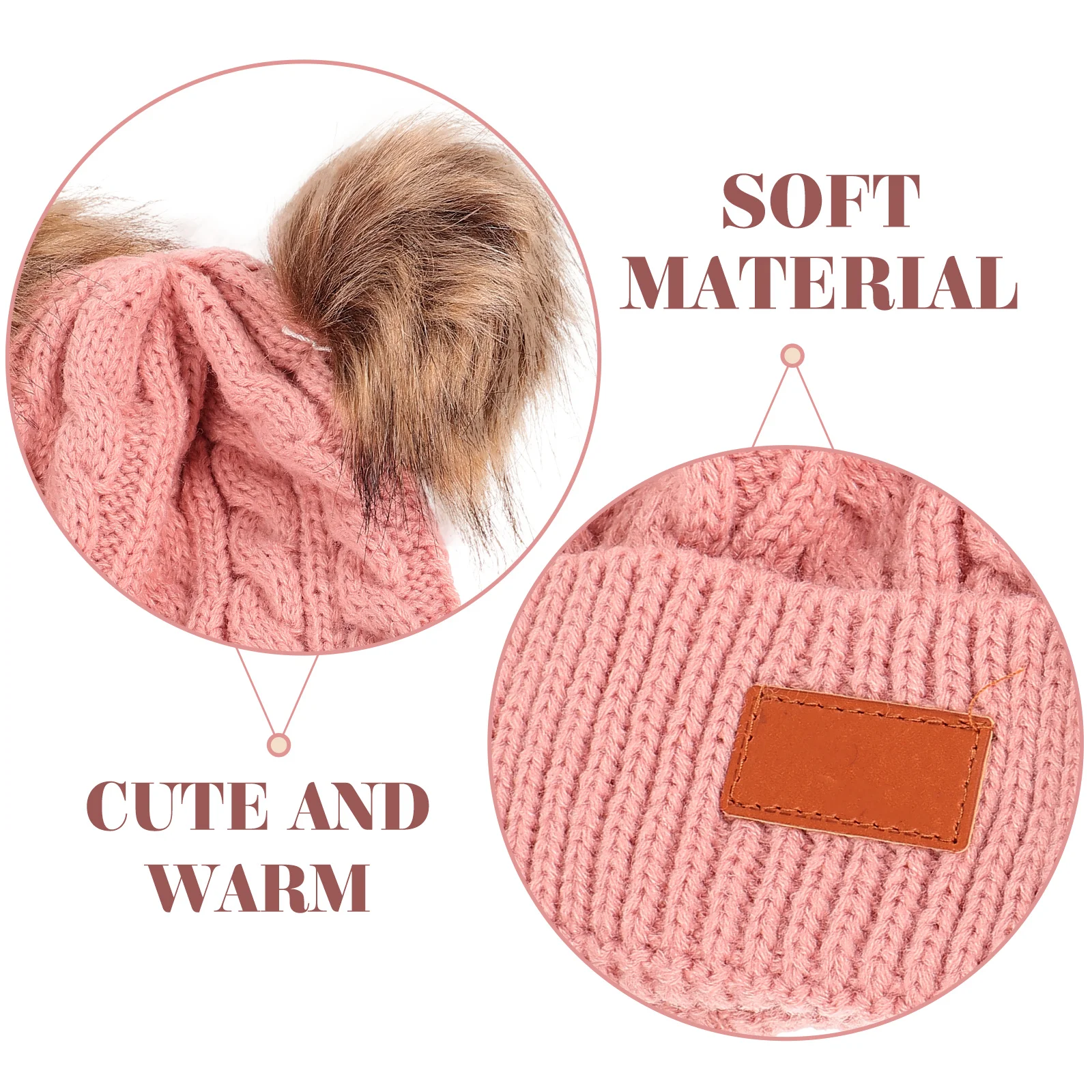 

Knitted Hat Toddler Beanie Hats Twist Newborn for Girls Beanies Child