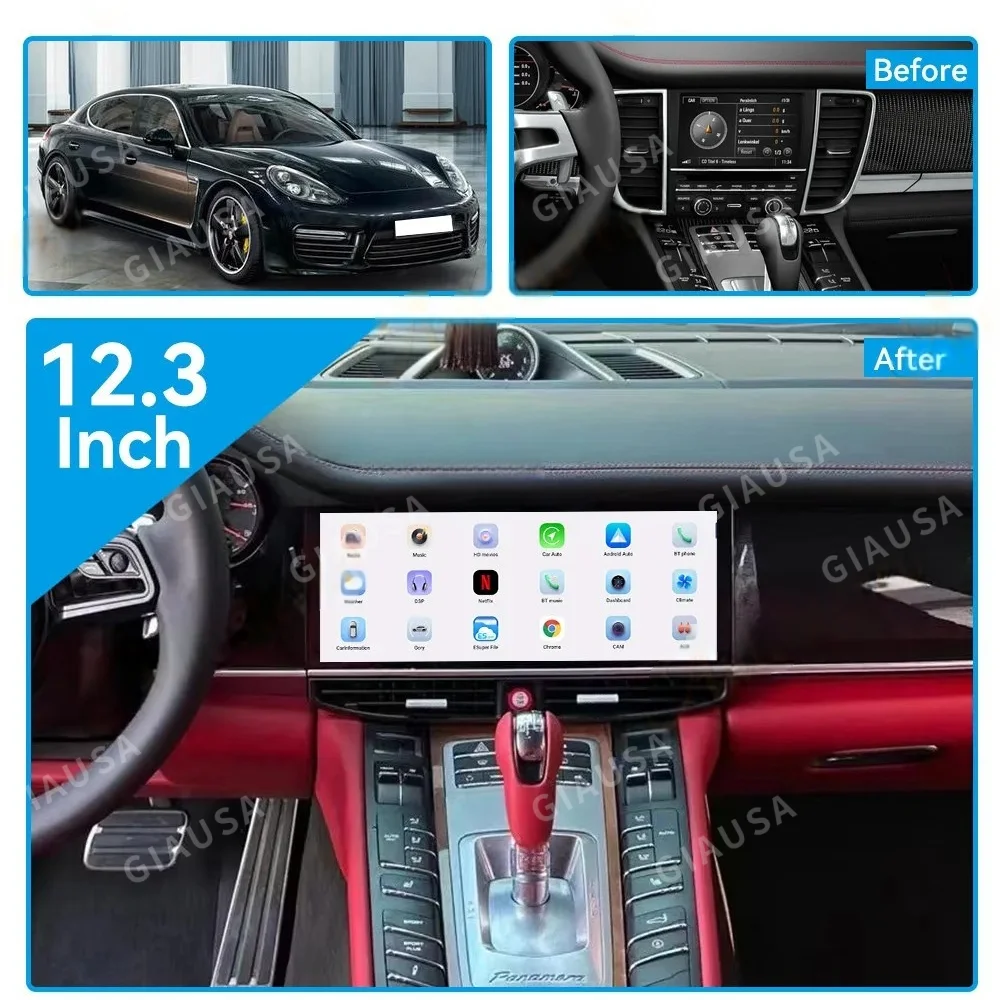 

Carplay Android 13 Car Radio For Porsche Panamera 2010 - 2016 LHD RHD Multimedia Player Video GPS Auto Stereo Recoder Head Unit