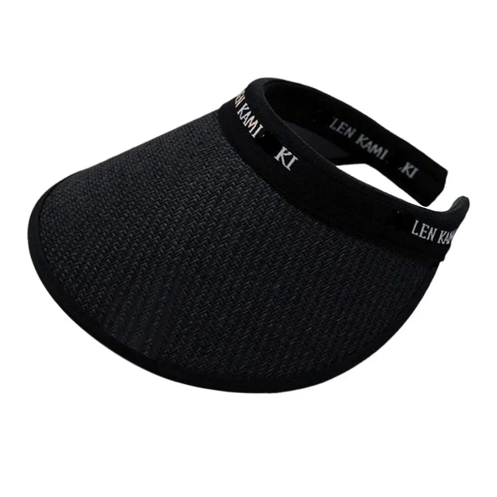 Cappello da spiaggia pieghevole a tesa larga protezione UV portatile cappuccio superiore vuoto regolabile berretto sportivo Casual estivo arrotolabile