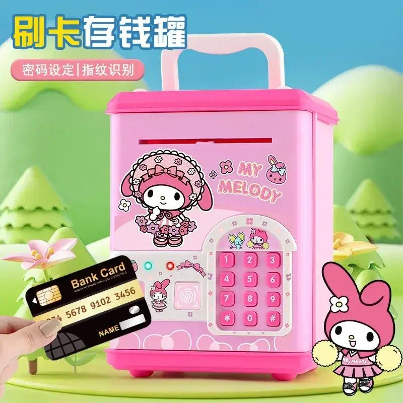 

Cinnamoroll Kuromi Anime Kawaii Sanrio Children Piggy Bank Cute Cartoon My Melody Coin Storage Case Lovely Gifts for Kids