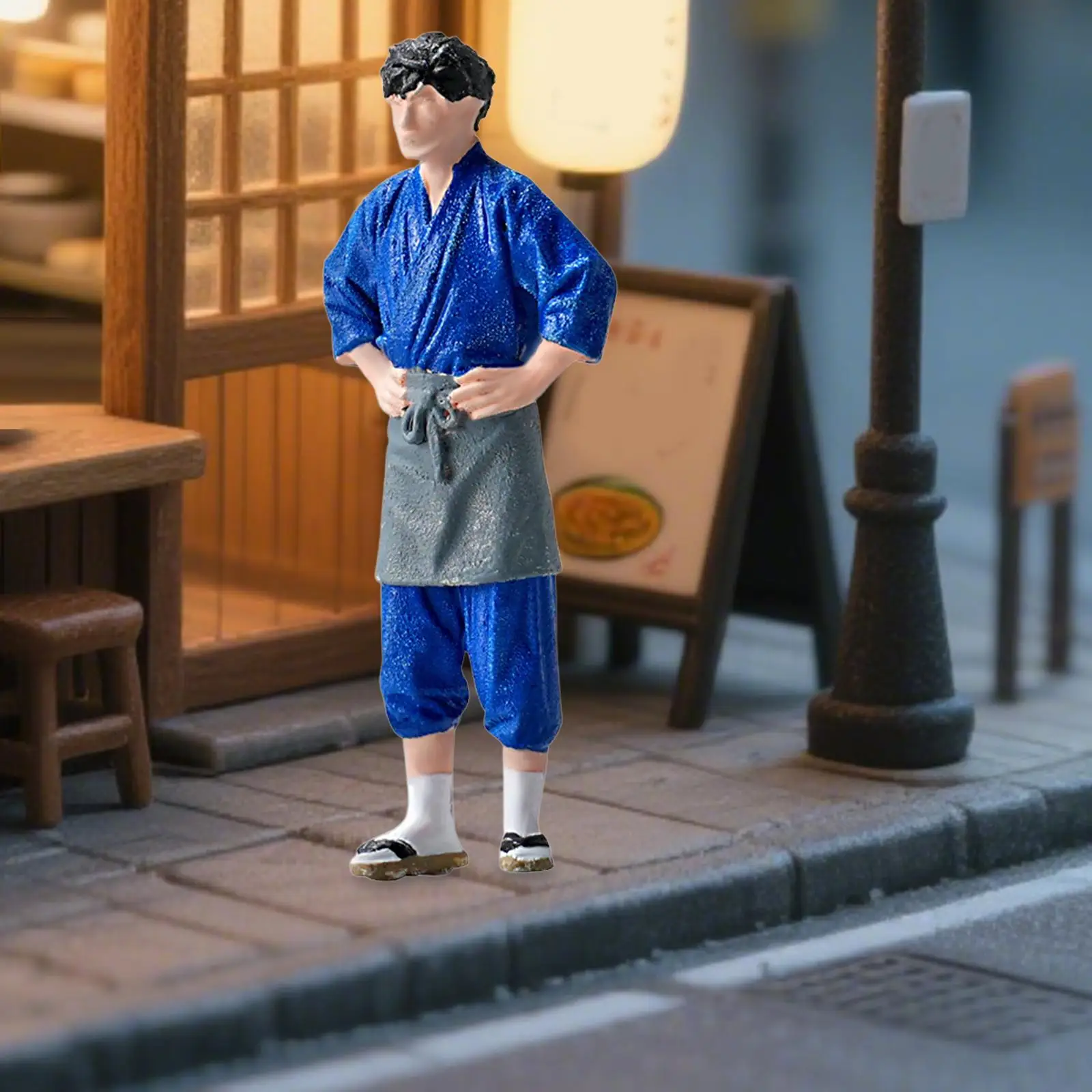 1:64 Figuur Model Miniatuur Creatieve Foto Prop Realistische Collectie Bureau Decoratie Diorama's Landschap Display Chef Beeldje