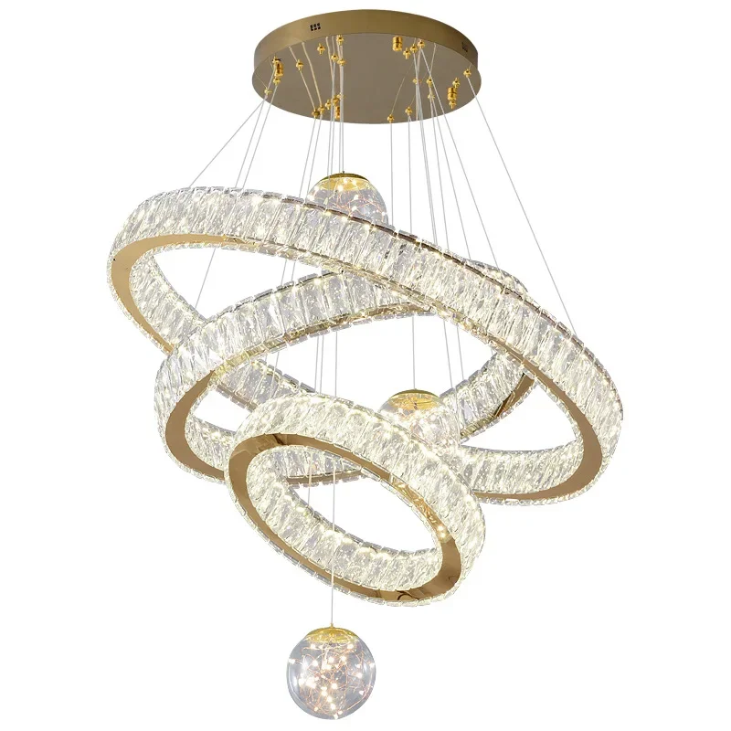 Italian minimalist high-end atmosphere high-end sense light luxury modern minimalist ring living room light main light duplex