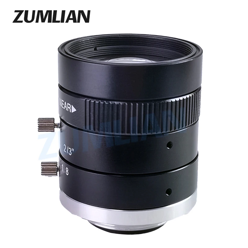 ZUMLIAN 50mm Vaste Focus F1.8 Lens FA 2/3 ''CMOS Sensor 3MP Machine Vision C-Mount Lens voor industriële Camera's