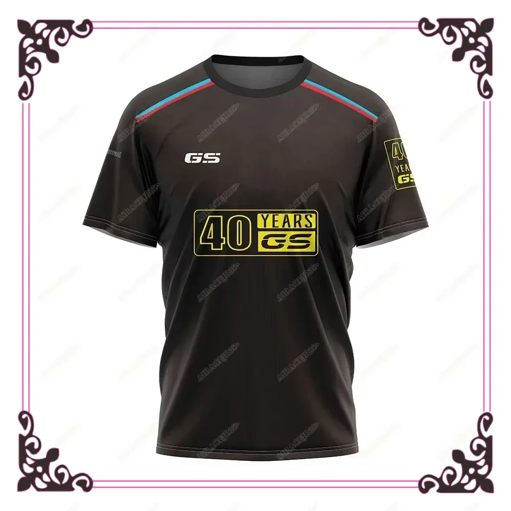 Motorcycle ADVENTURE GS 40 YEARS For BMW Racing Motorrad R1250GS R1200GS F750GS T-Shirt Black Yellow Summer Quick Dry Jerseys