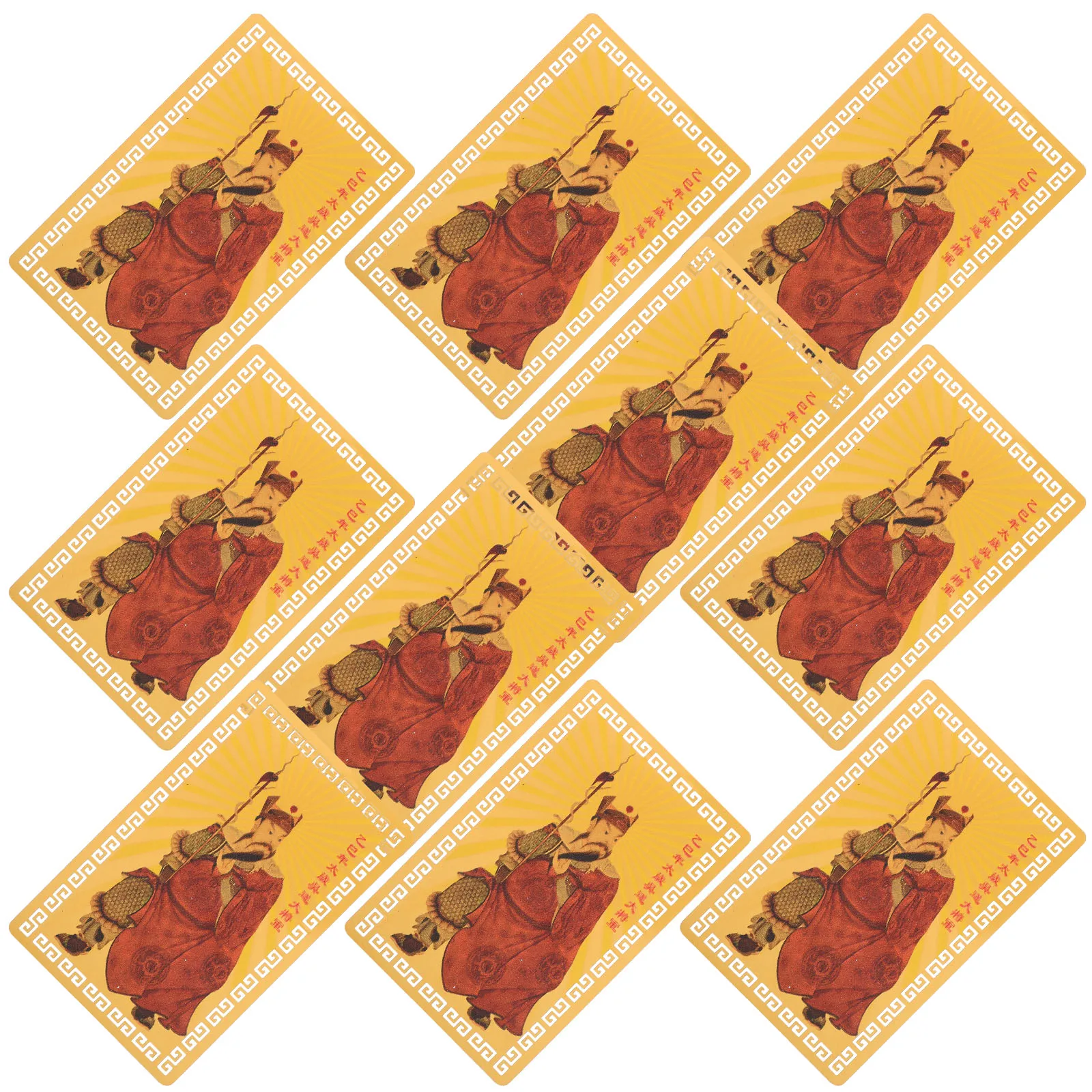 

10 Pcs Amulet Card Tai Sui Gold Aluminum-magnesium Alloy Chinese New Year Amulets
