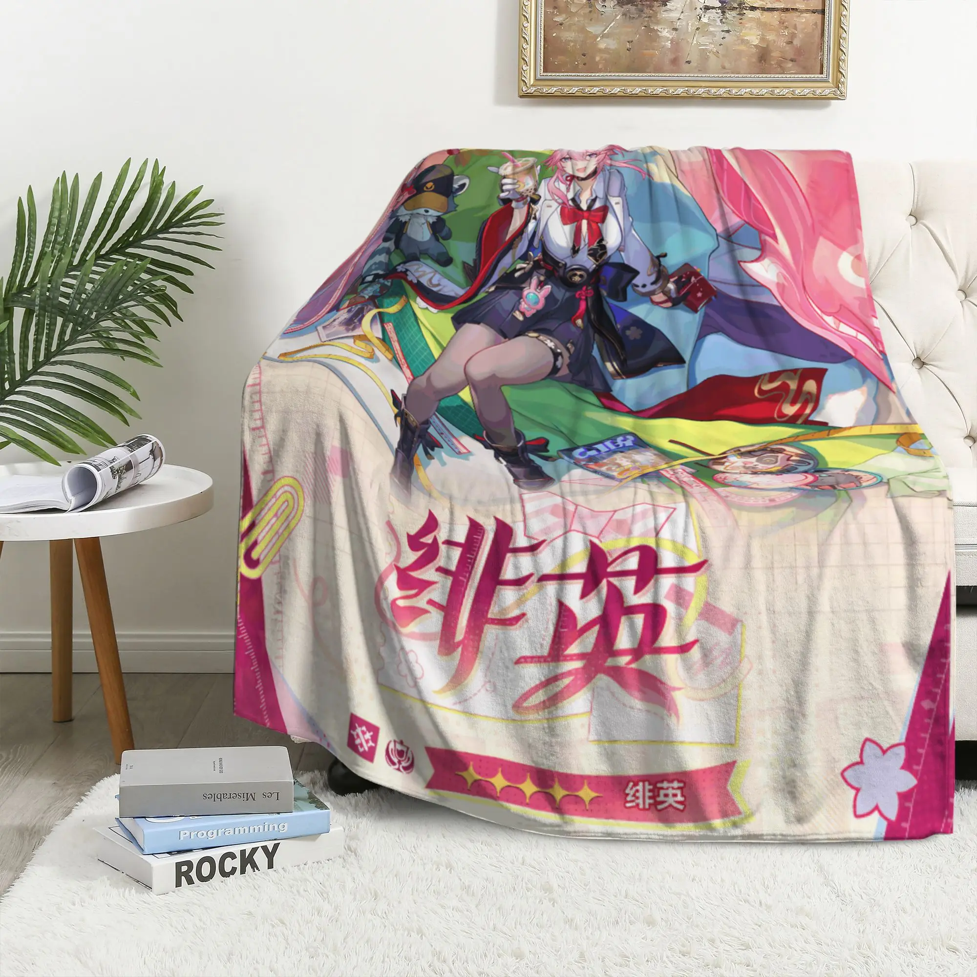

Honkai Star Rail Evanescia Anime Blanket Flannel Fleece Throw Kawaii Game Merch Soft Plush Bed Couch Cover Gamer Gift
