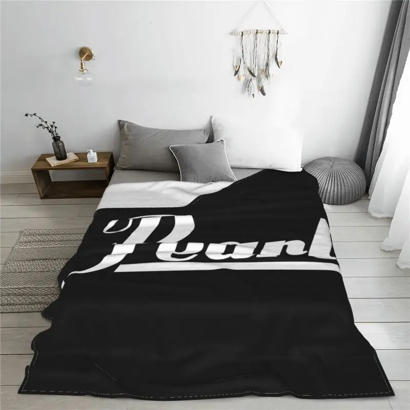 Pearl Drums Logo Blanket Fluffy Bedroom Microfiber Cover Blanket Decorative Sofa