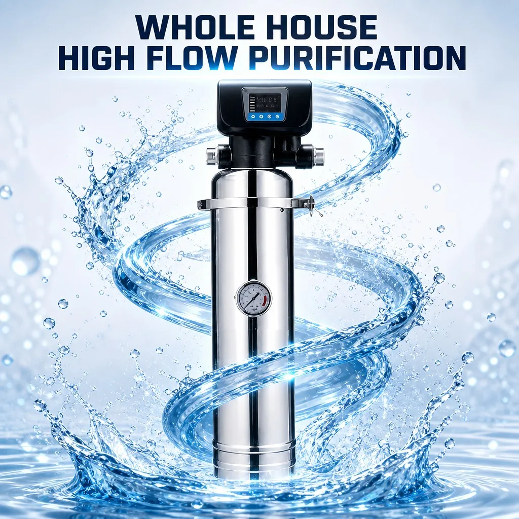 

Whole House Water Filter System For Home 304 Stainless Steel 8000L Auto Backwash Ultrafiltration Water Purifier