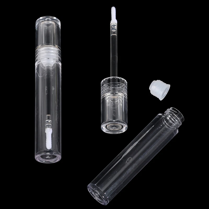 4ml Lip Gloss Tubes Fully Transparent Bottle Lipgloss Tube For Lipstick Balm Travel Empty Refillable Cosmetics Container