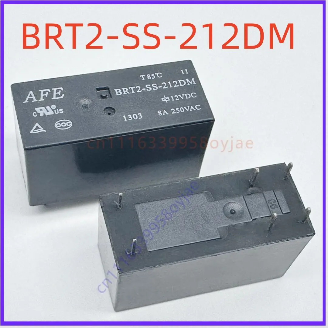 10PCS Premium for 6Pin 8A Dual Normally Open Relay BRT2‑SS‑212DM 115F2A Coil 12V
