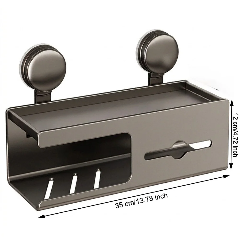 Suction Mounted Facial Holder for Bathroom Walls Offering Secure Adhesion in Humid Environments and Mark Free Removal