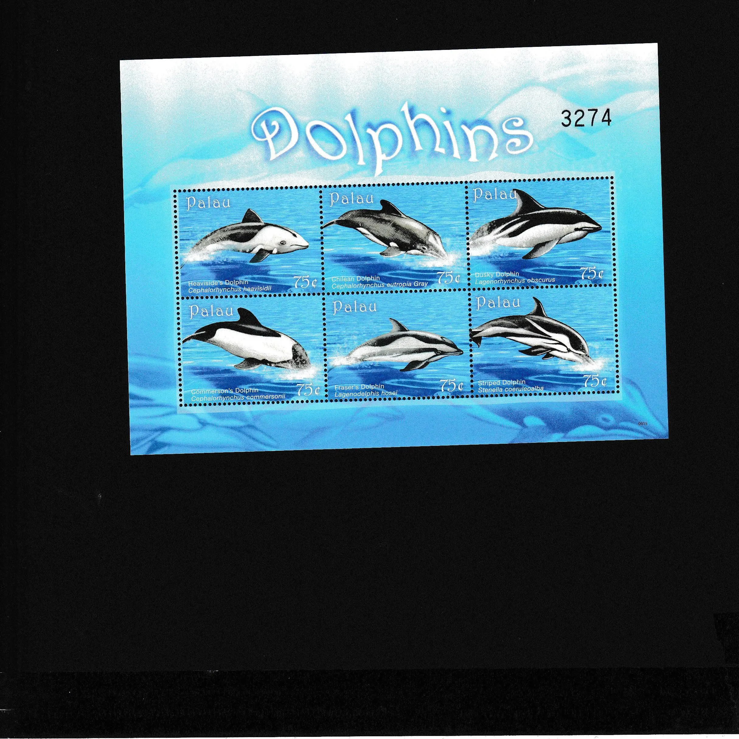 Palau Post Stamps Postage Islands Dolphin Themed 1 Sheet 6 New MNH Collectible Postage Stamps Material For Scrapbooking