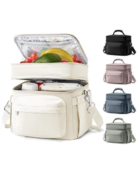 Insulated Lunch Bag for Women Men,Adult Lunch Box with Adjustable Shoulder Strap,Portable Tote Cooler Bag for Office Work Picnic