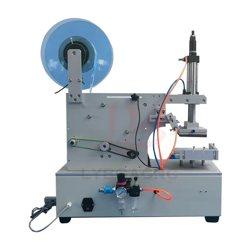 -61 Pneumatic Semi-Automatic Flat Labeler 120W Min Touch Screen Printable Anti-counterfeit Plane Sticker Labeling Machine